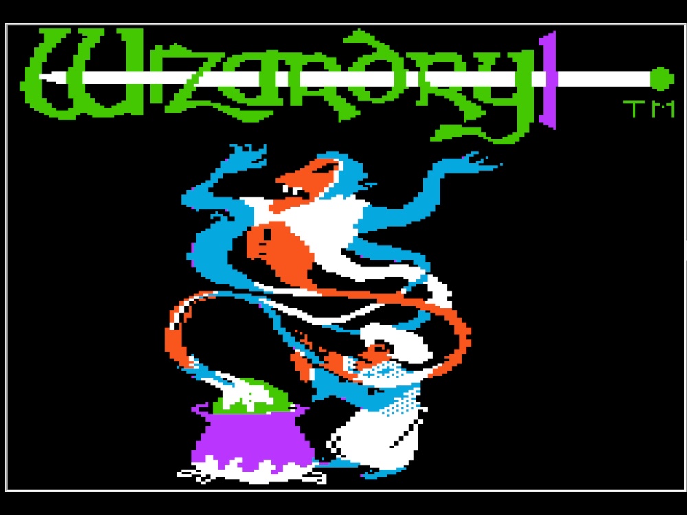 Title Screen of Wizardry Proving Grounds Of The Mad Overlord for Apple II